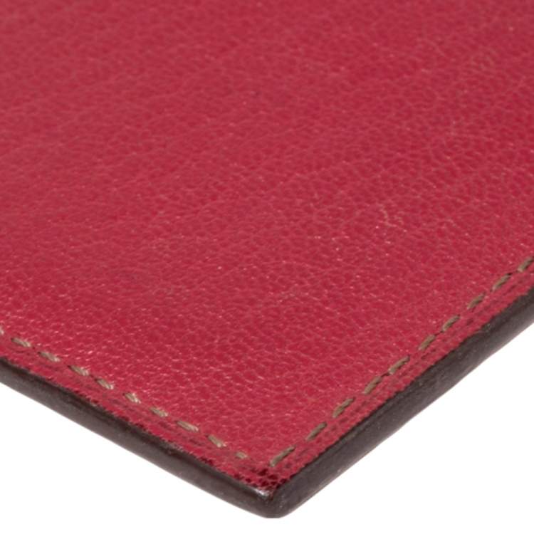 Pre Owned Cartier Pink Leather Les Must De Cartier Card Holder