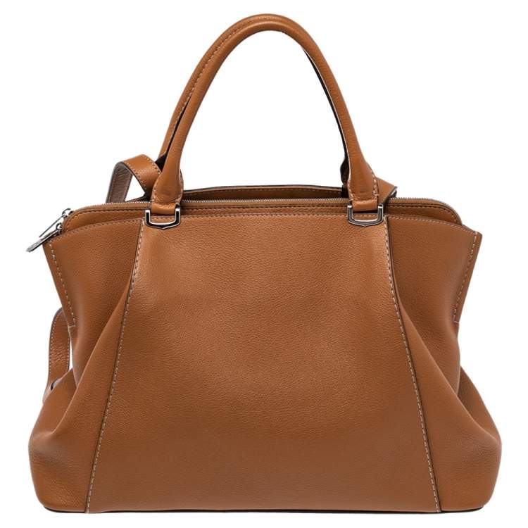 مملوكة مسبقًا Cartier Brown Leather C De Cartier Medium Satchel