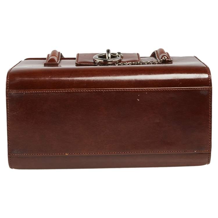مملوكة مسبقًا Cartier Brown Leather Panthere Box Bag