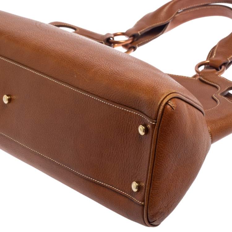 Pre Owned Cartier Brown Leather Medium Marcello de Cartier Bag