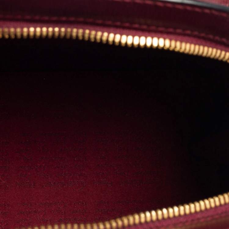 Pre Owned Cartier Burgundy Leather Rounder Tote Bag