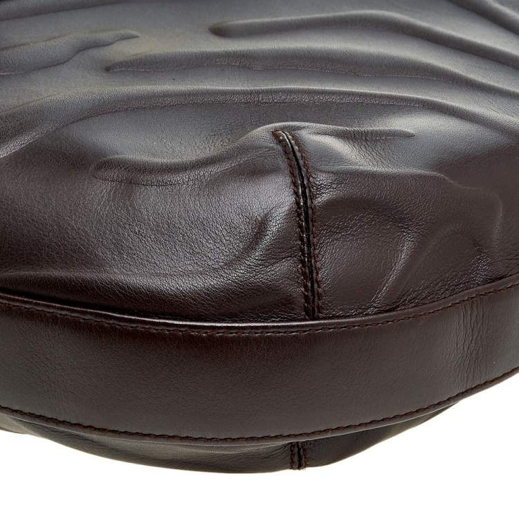 Pre Owned Cartier Dark Brown Leather Medium Panthere de Cartier Bag