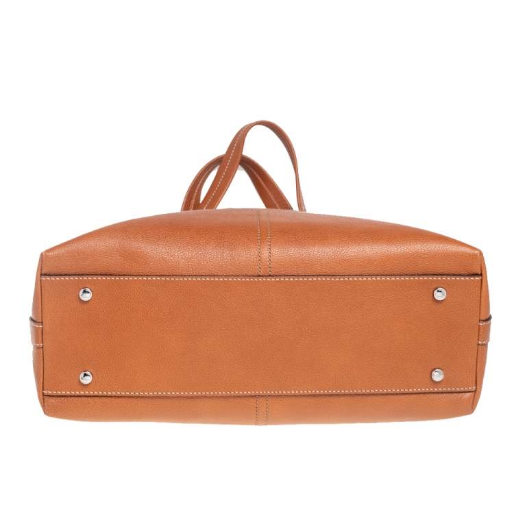 Pre Owned Cartier Brown Leather Marcello de Cartier Satchel