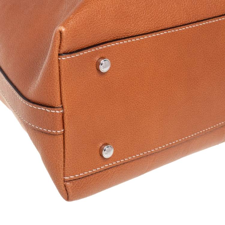 Pre Owned Cartier Brown Leather Marcello de Cartier Satchel