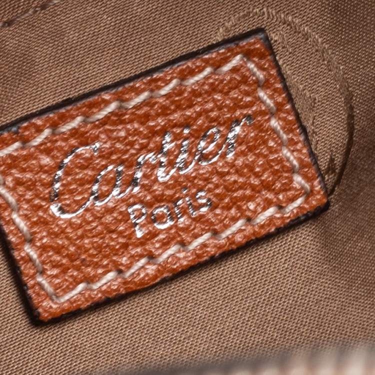 Pre Owned Cartier Brown Leather Marcello de Cartier Satchel