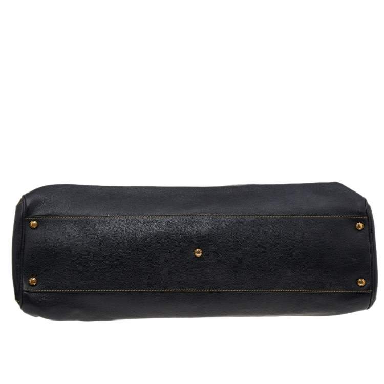 Pre Owned Cartier Black Leather Marcello de Cartier Shoulder Bag