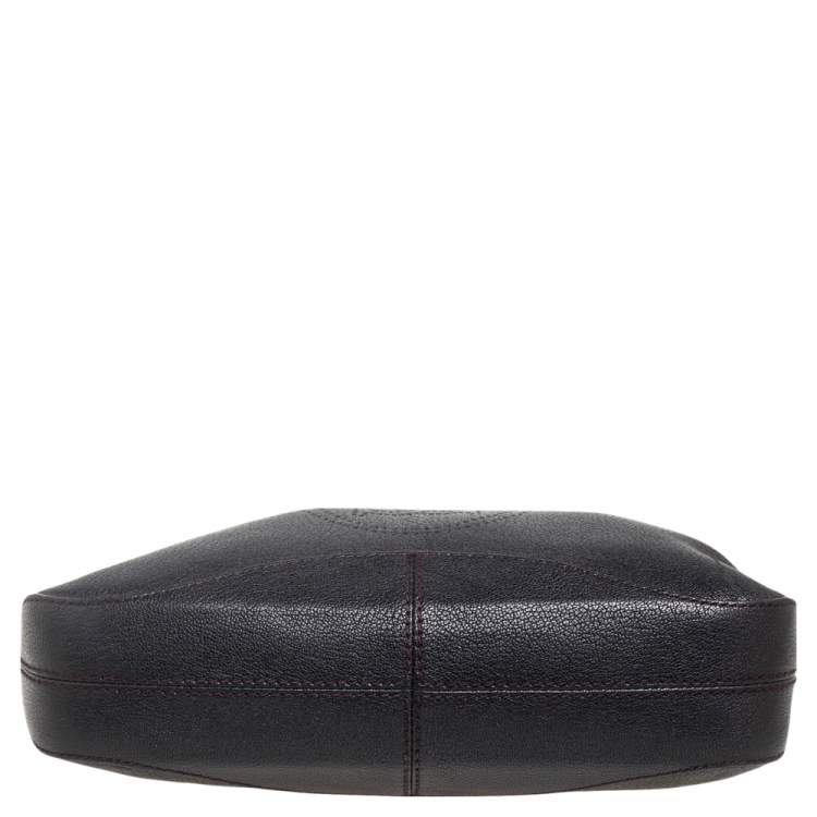 Pre Owned Cartier Black Leather Marcello De Cartier Foldover Clutch