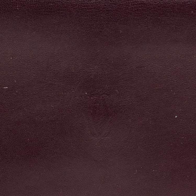 Pre Owned Cartier Burgundy Leather Must de Cartier Bifold Long Wallet