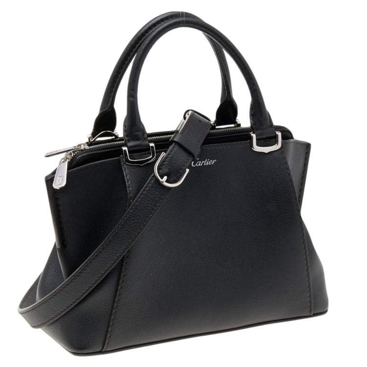 مملوكة مسبقًا Cartier Black Leather Mini C de Cartier Satchel