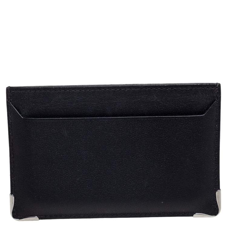 Pre Owned Cartier Black Leather Must de Cartier Card Holder