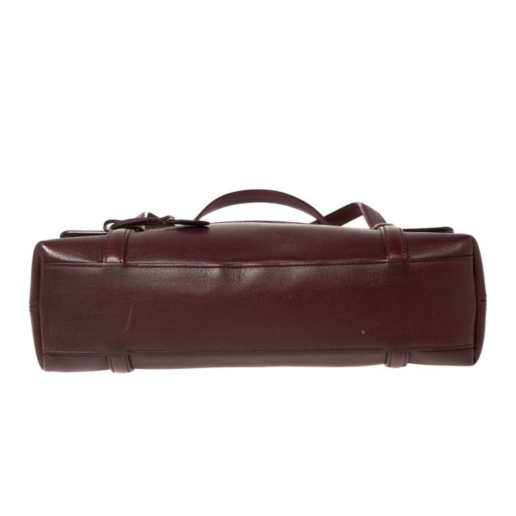 Pre Owned Cartier Burgundy Leather Happy Birthday Cabochon Flap Bag