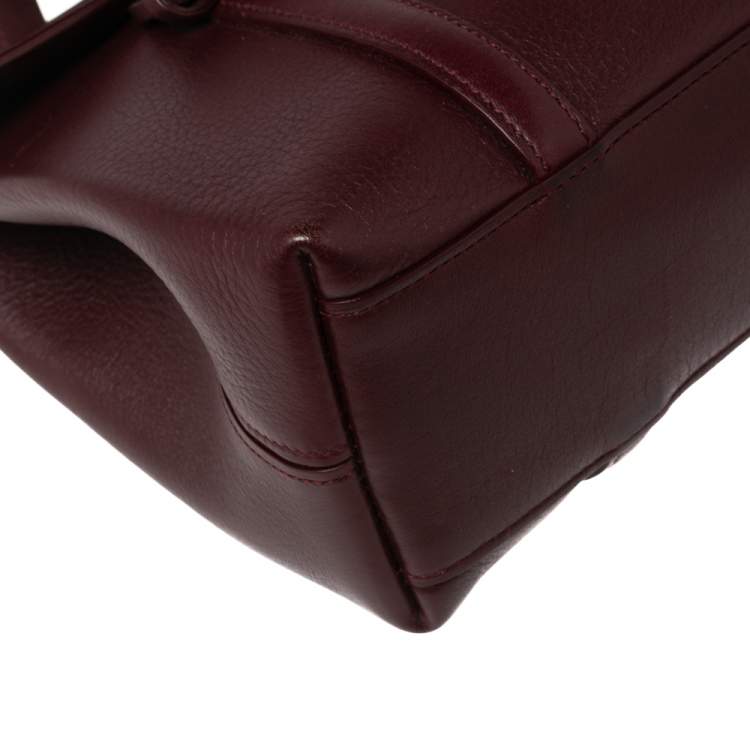 Pre Owned Cartier Burgundy Leather Happy Birthday Cabochon Flap Bag