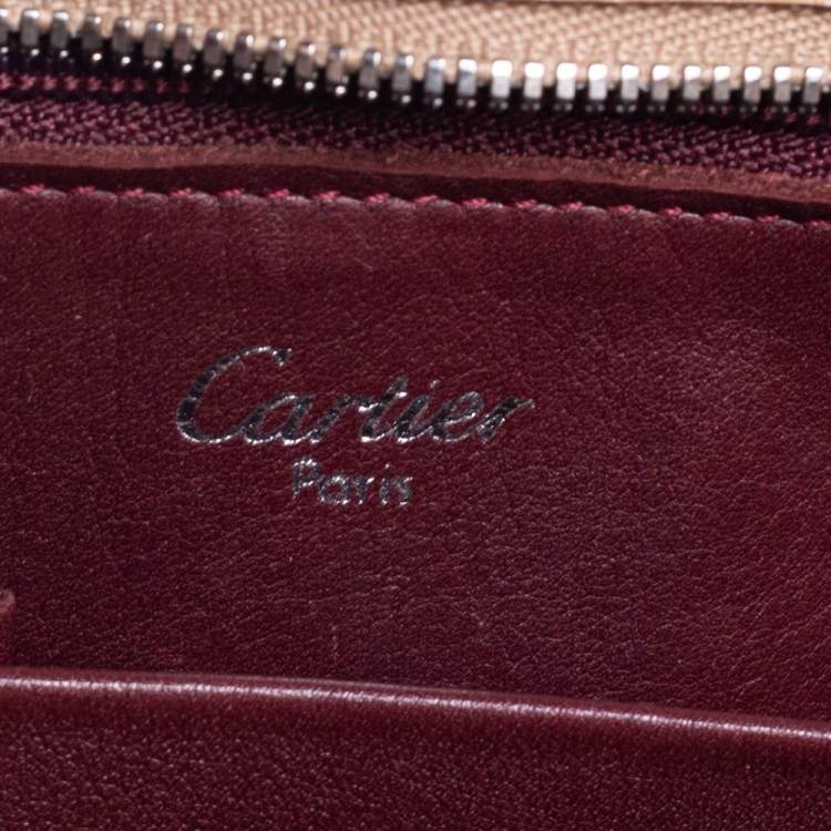 Pre Owned Cartier Beige Leather Cabochon Tote 
