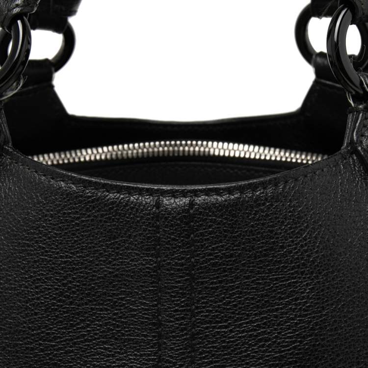 Pre Owned Cartier Black Leather Marcello de Cartier Satchel