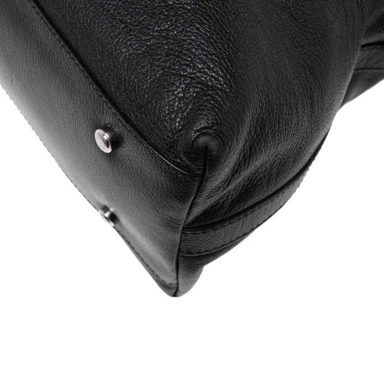 Pre Owned Cartier Black Leather Marcello de Cartier Satchel