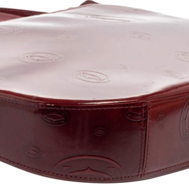 مملوكة مسبقًا Cartier Red Glossy Leather Happy Birthday Shoulder Bag