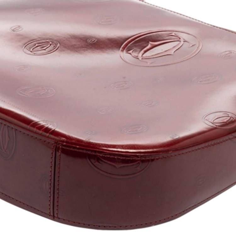 مملوكة مسبقًا Cartier Red Glossy Leather Happy Birthday Shoulder Bag