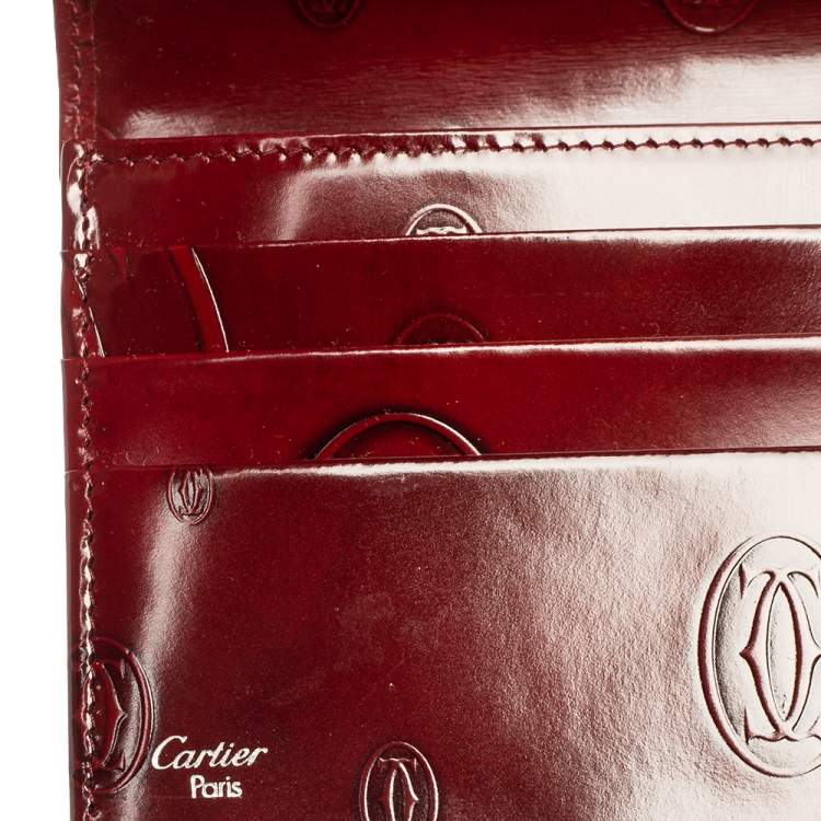 مملوكة مسبقًا Cartier Red Glossy Leather Happy Birthday Shoulder Bag
