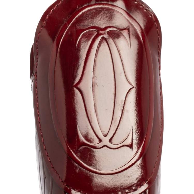 مملوكة مسبقًا Cartier Red Glossy Leather Happy Birthday Shoulder Bag