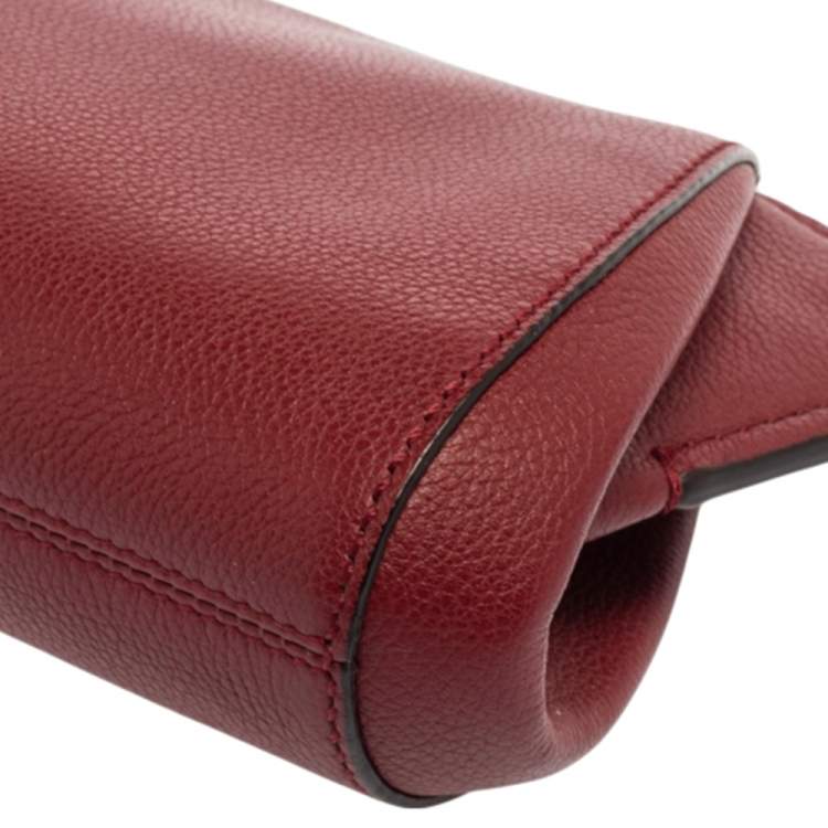 Pre Owned Cartier Red Leather C De Cartier Clutch