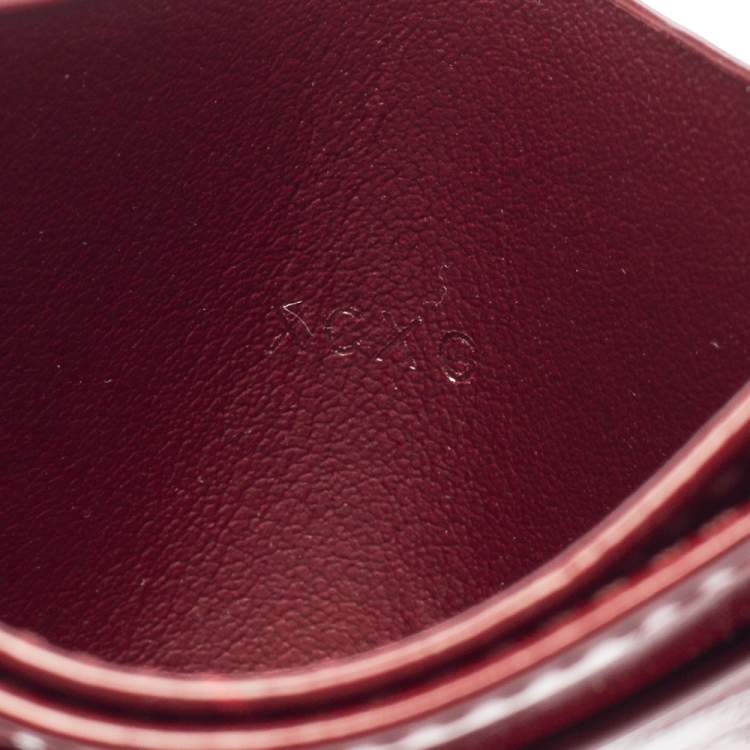 مملوكة مسبقًا Cartier Red Patent Leather Happy Birthday Card Holder