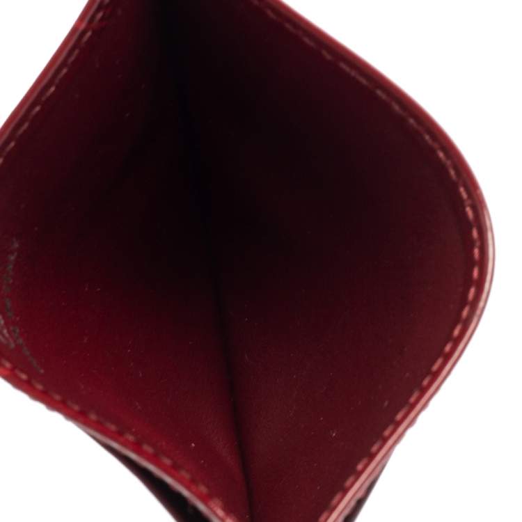 مملوكة مسبقًا Cartier Red Patent Leather Happy Birthday Card Holder