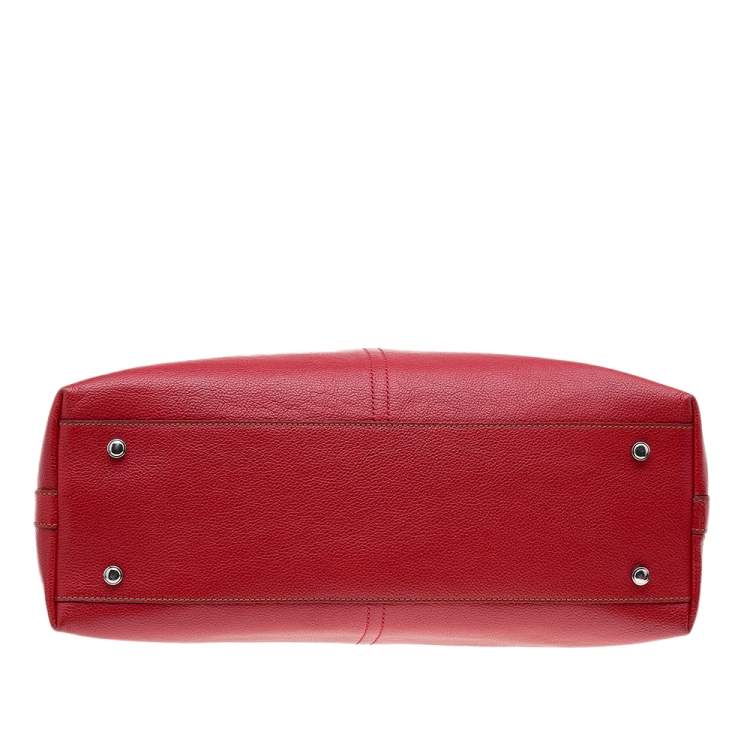 Pre Owned Cartier Red Leather Marcello de Cartier Satchel