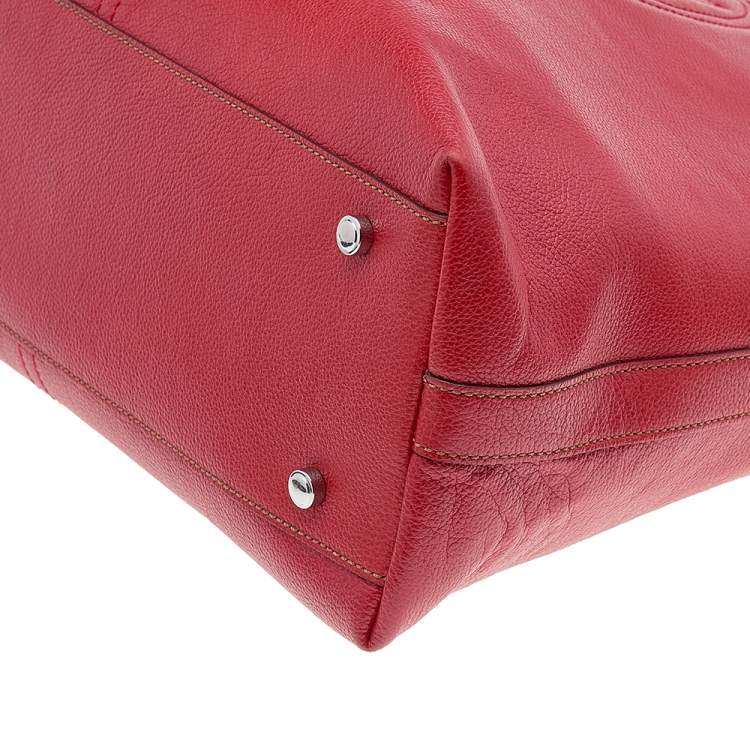 Pre Owned Cartier Red Leather Marcello de Cartier Satchel