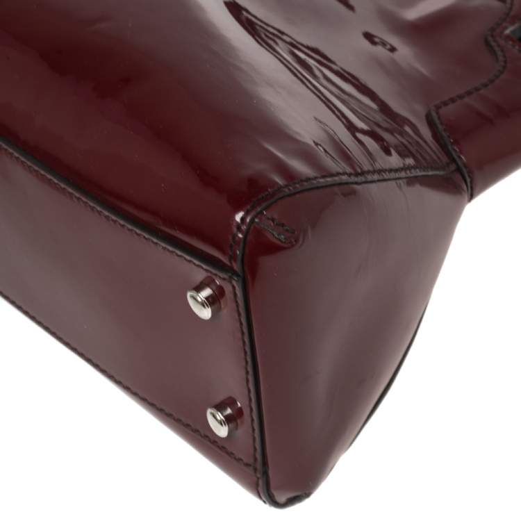 Pre Owned Cartier Red Patent Leather Marcello de Cartier Bag