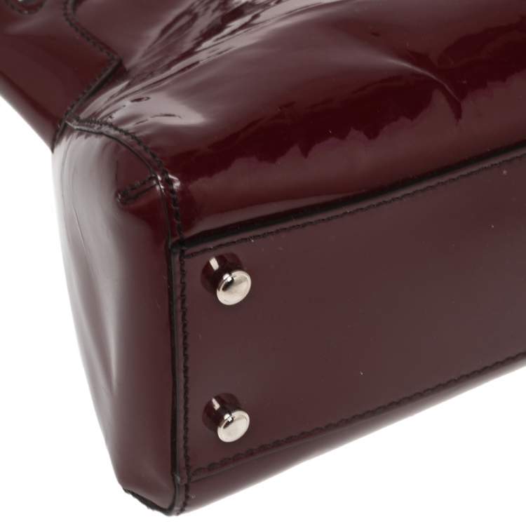 Pre Owned Cartier Red Patent Leather Marcello de Cartier Bag