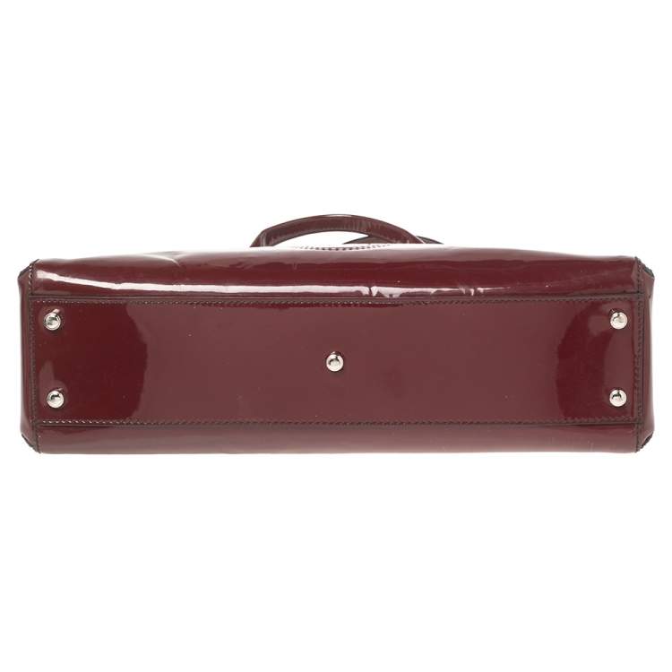 Pre Owned Cartier Red Patent Leather Marcello de Cartier Bag