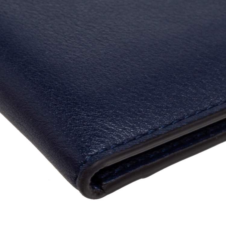 Pre Owned Cartier Blue Leather Must De Cartier Card Holder