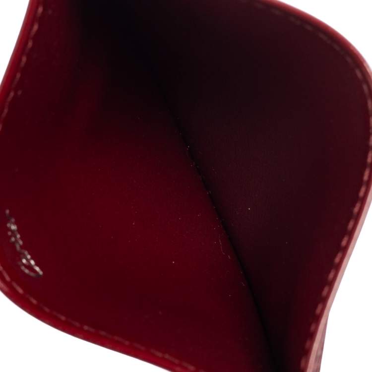 مملوكة مسبقًا Cartier Red Patent Leather Happy Birthday Card Holder