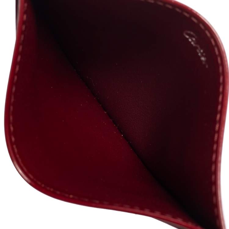مملوكة مسبقًا Cartier Red Patent Leather Happy Birthday Card Holder
