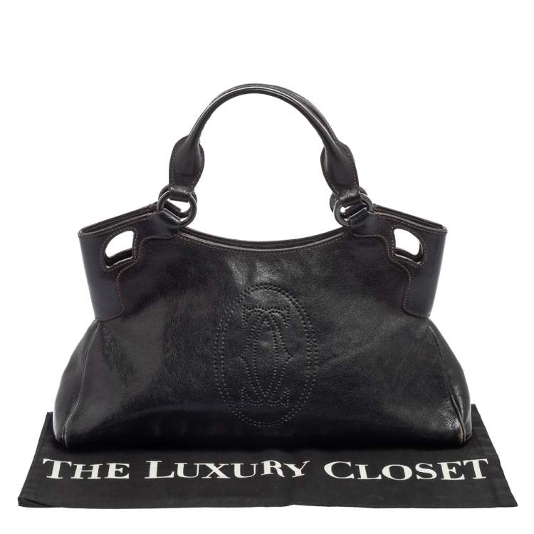 مملوكة مسبقًا Cartier Black Leather Small Marcello de Cartier Bag