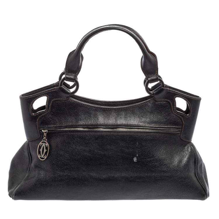 مملوكة مسبقًا Cartier Black Leather Small Marcello de Cartier Bag