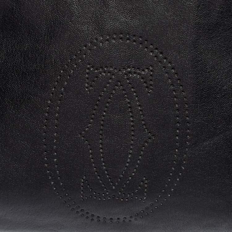 مملوكة مسبقًا Cartier Black Leather Small Marcello de Cartier Bag