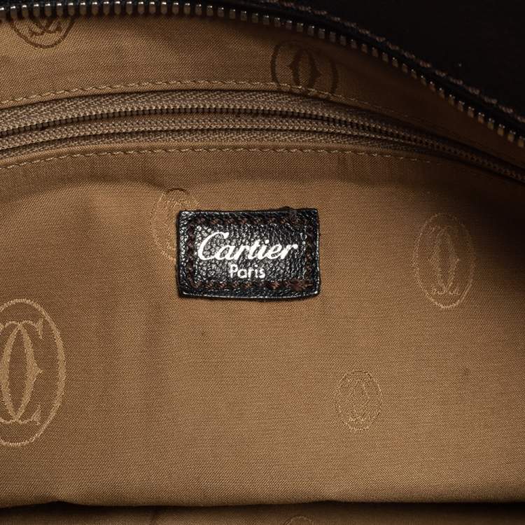 مملوكة مسبقًا Cartier Black Leather Small Marcello de Cartier Bag