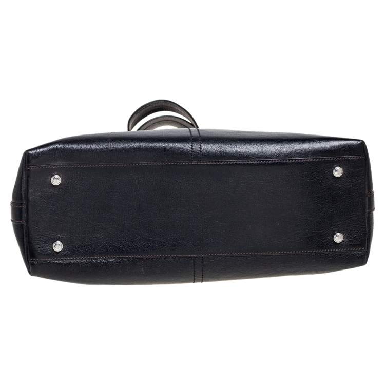 Pre Owned Cartier Black Leather Marcello de Cartier Satchel