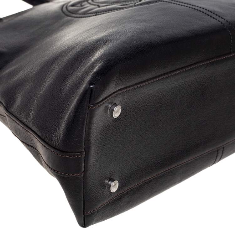Pre Owned Cartier Black Leather Marcello de Cartier Satchel