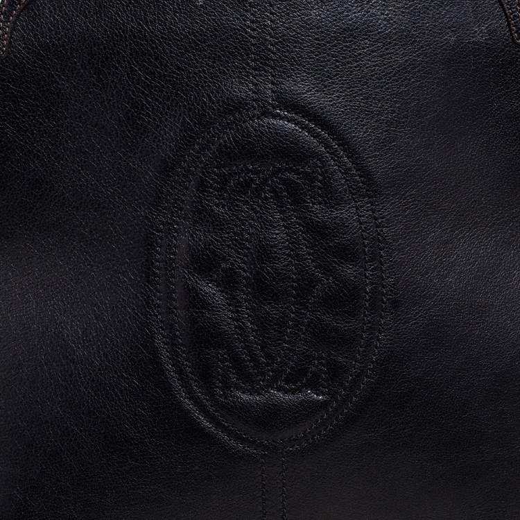 Pre Owned Cartier Black Leather Marcello de Cartier Satchel