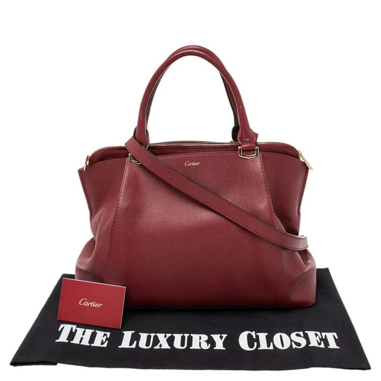 مملوكة مسبقًا Cartier Red Leather C de Cartier Bag