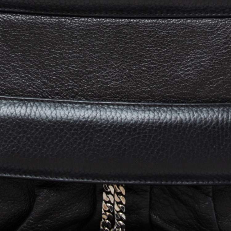 Pre Owned Cartier Black Leather La Dona Shoulder Bag