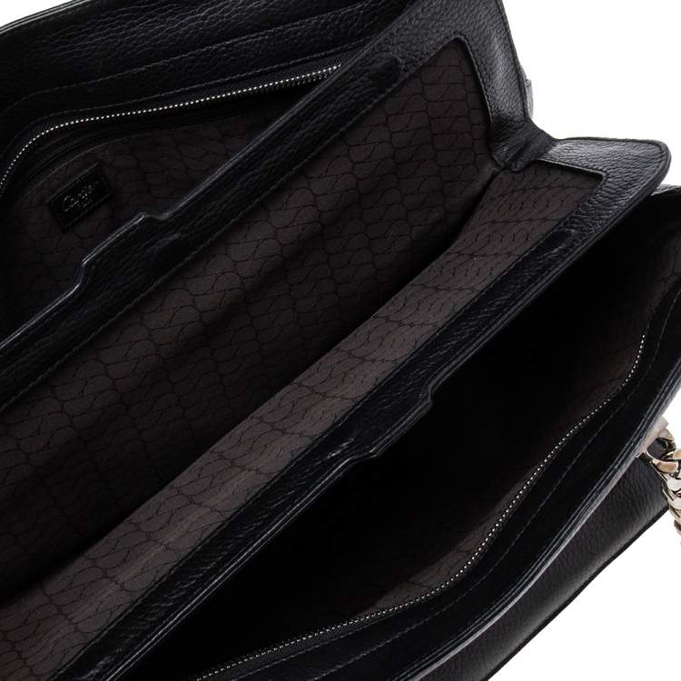 Pre Owned Cartier Black Leather La Dona Shoulder Bag