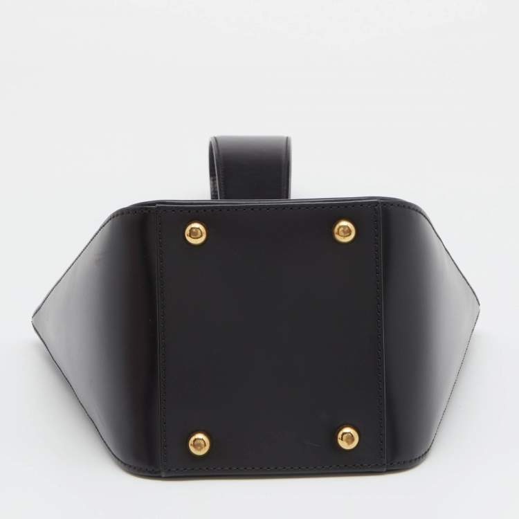 Pre Owned Cartier Black Leather Panthere Bucket Bag