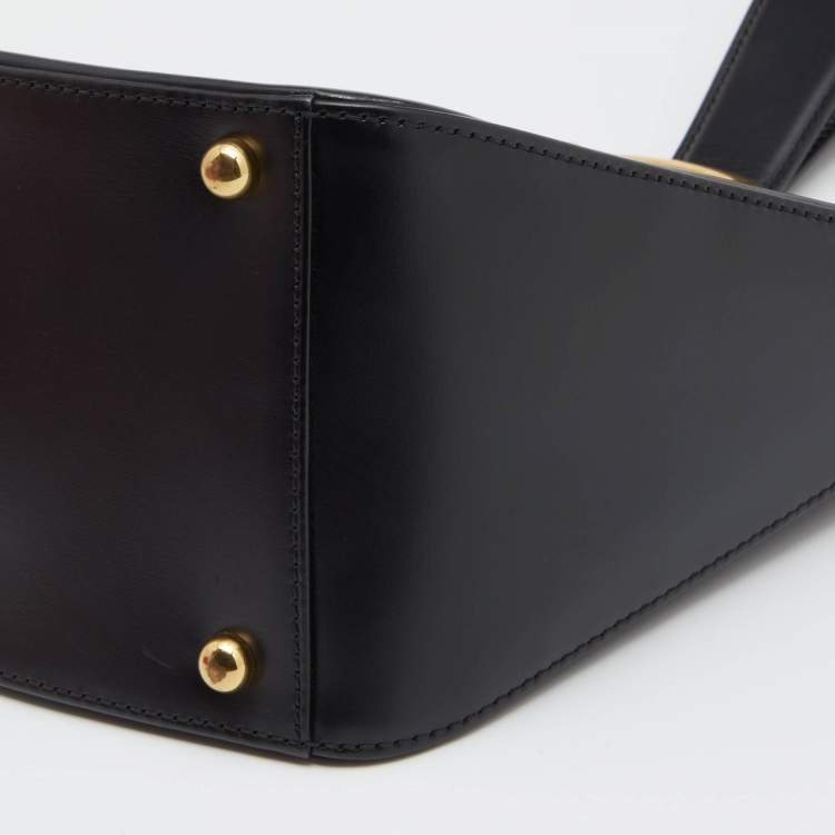 Pre Owned Cartier Black Leather Panthere Bucket Bag