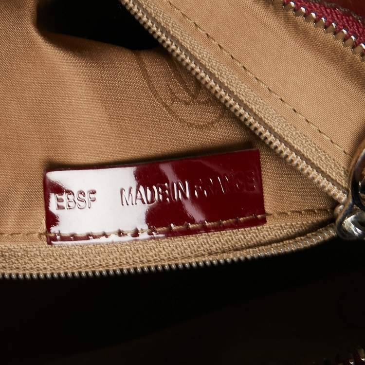 Pre Owned Cartier Dark Burgundy Patent Leather Small Marcello De Cartier Bag
