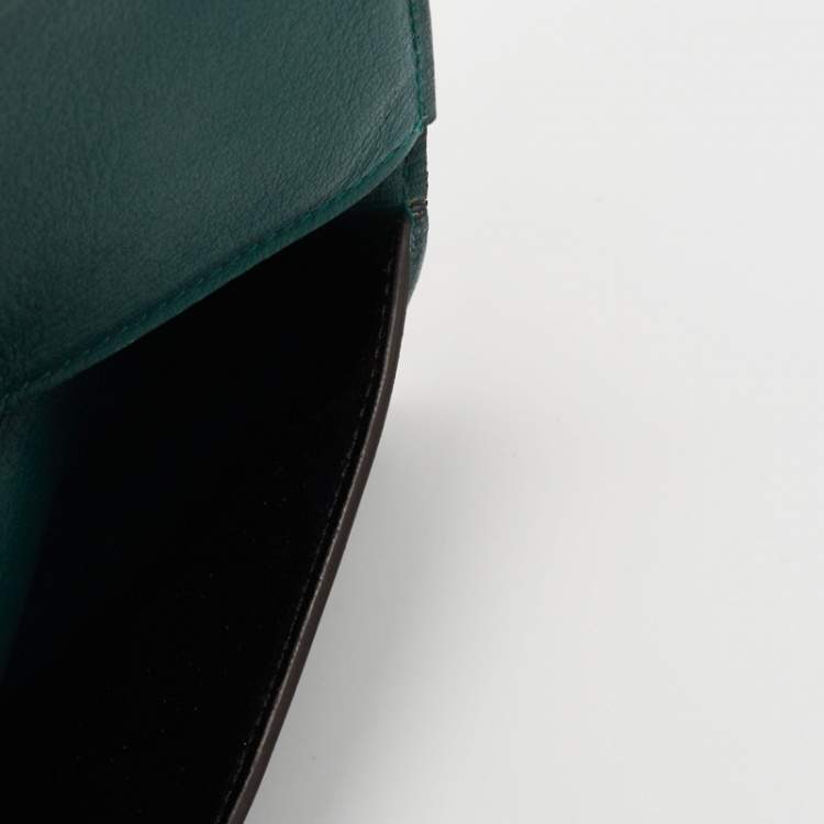 Pre Owned Cartier Green Leather Must De Cartier Card Holder