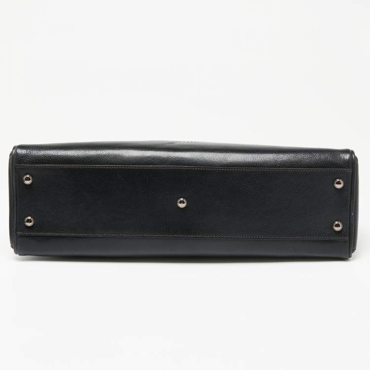 Pre Owned Cartier Black Leather Marcello de Cartier Bag