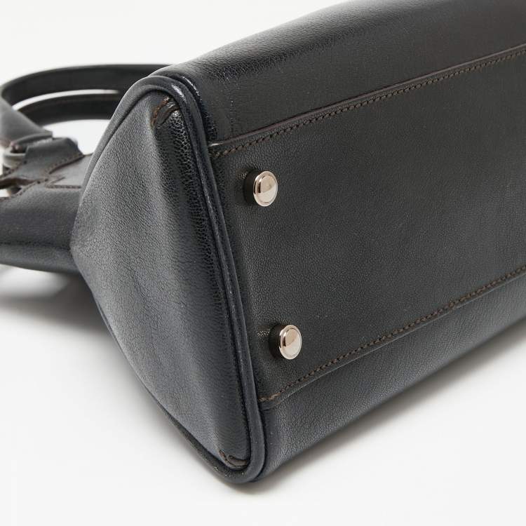 Pre Owned Cartier Black Leather Marcello de Cartier Bag